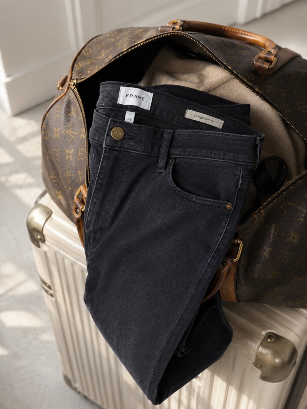 FRAME Le High Skinny Jeans Size 32 Dark Wash High Rise Premium Denim